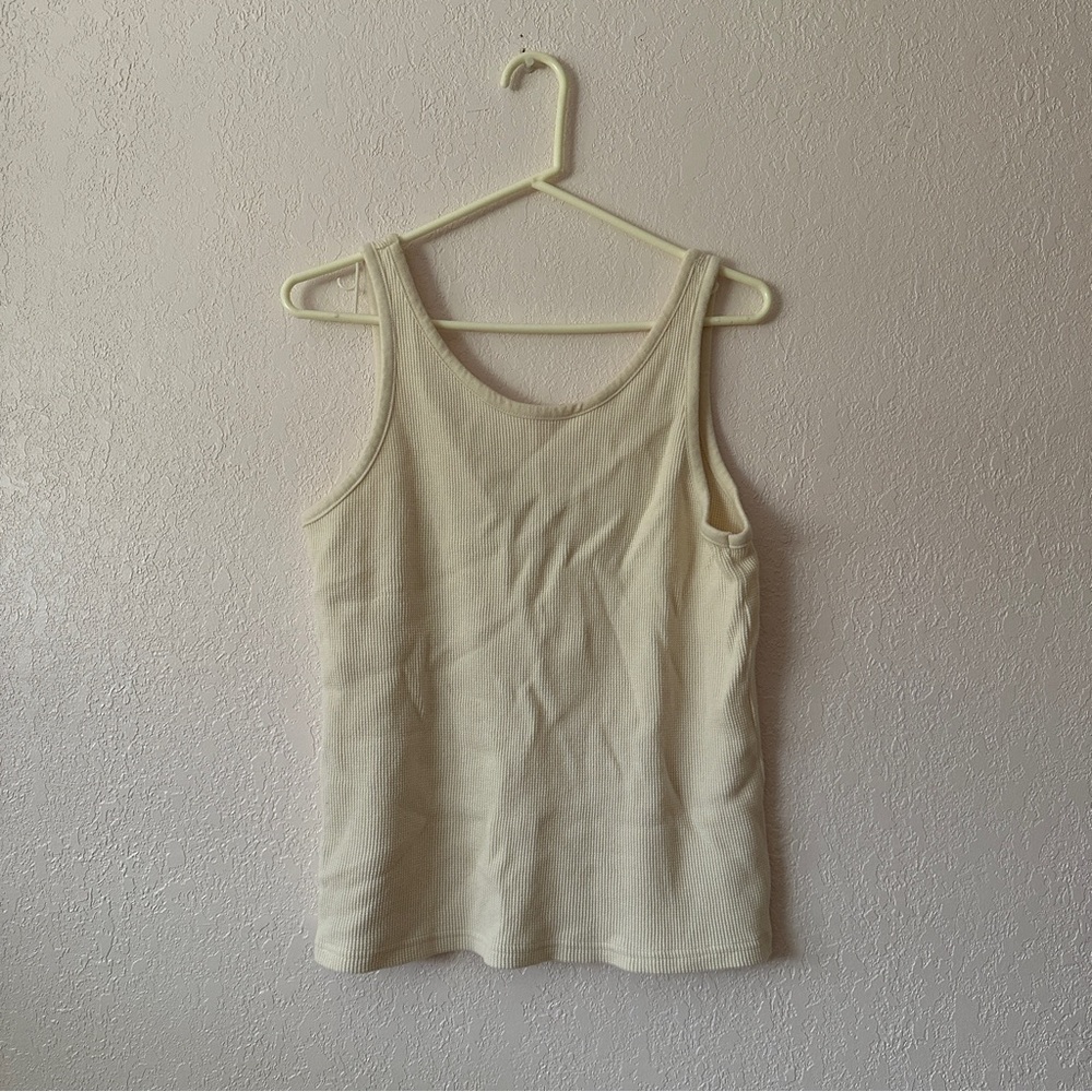 Wolhide Scoop Back Tank in Natural / Cream